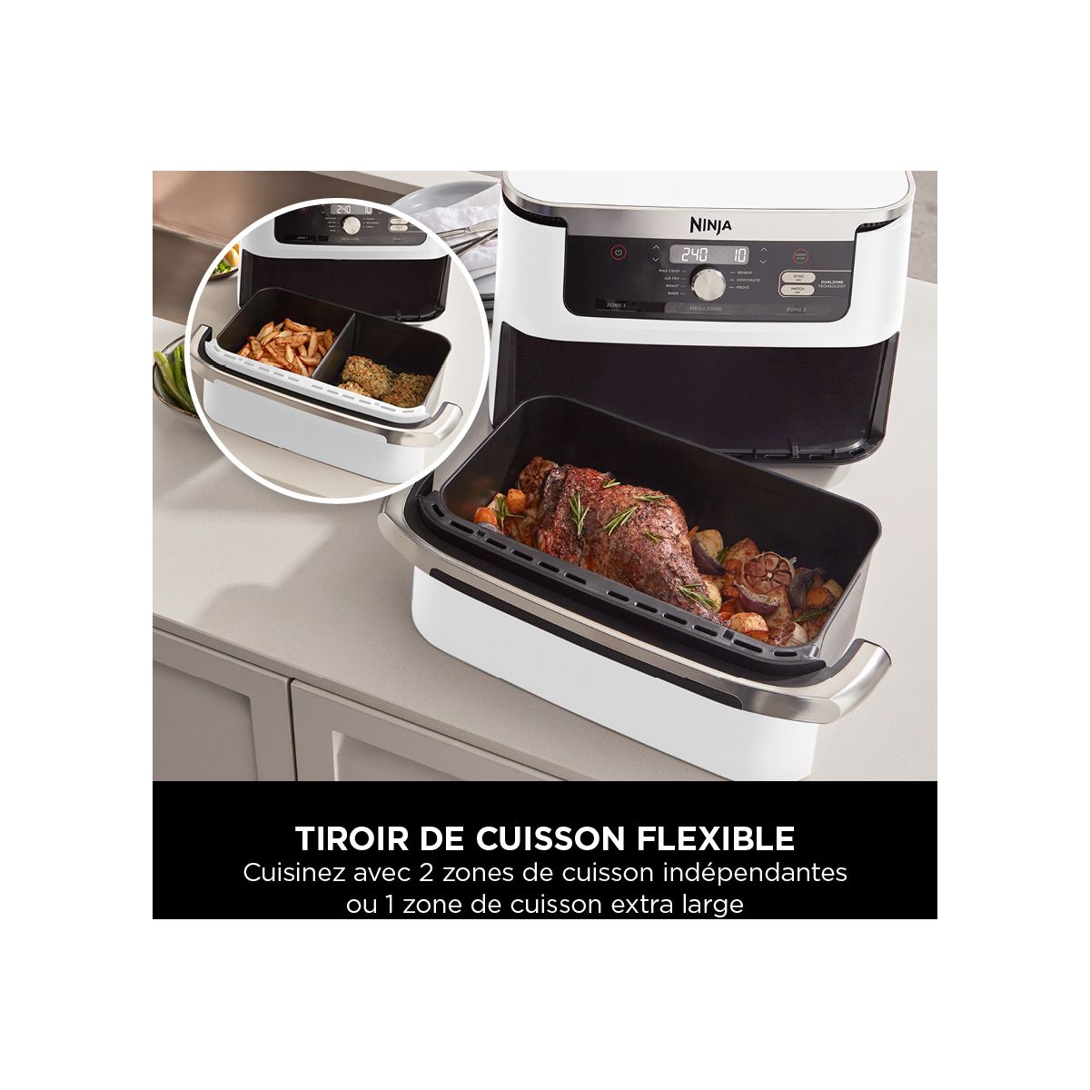 Friteuse sans huile NINJA Foodi flex 10.4L AF500EUWH - 8