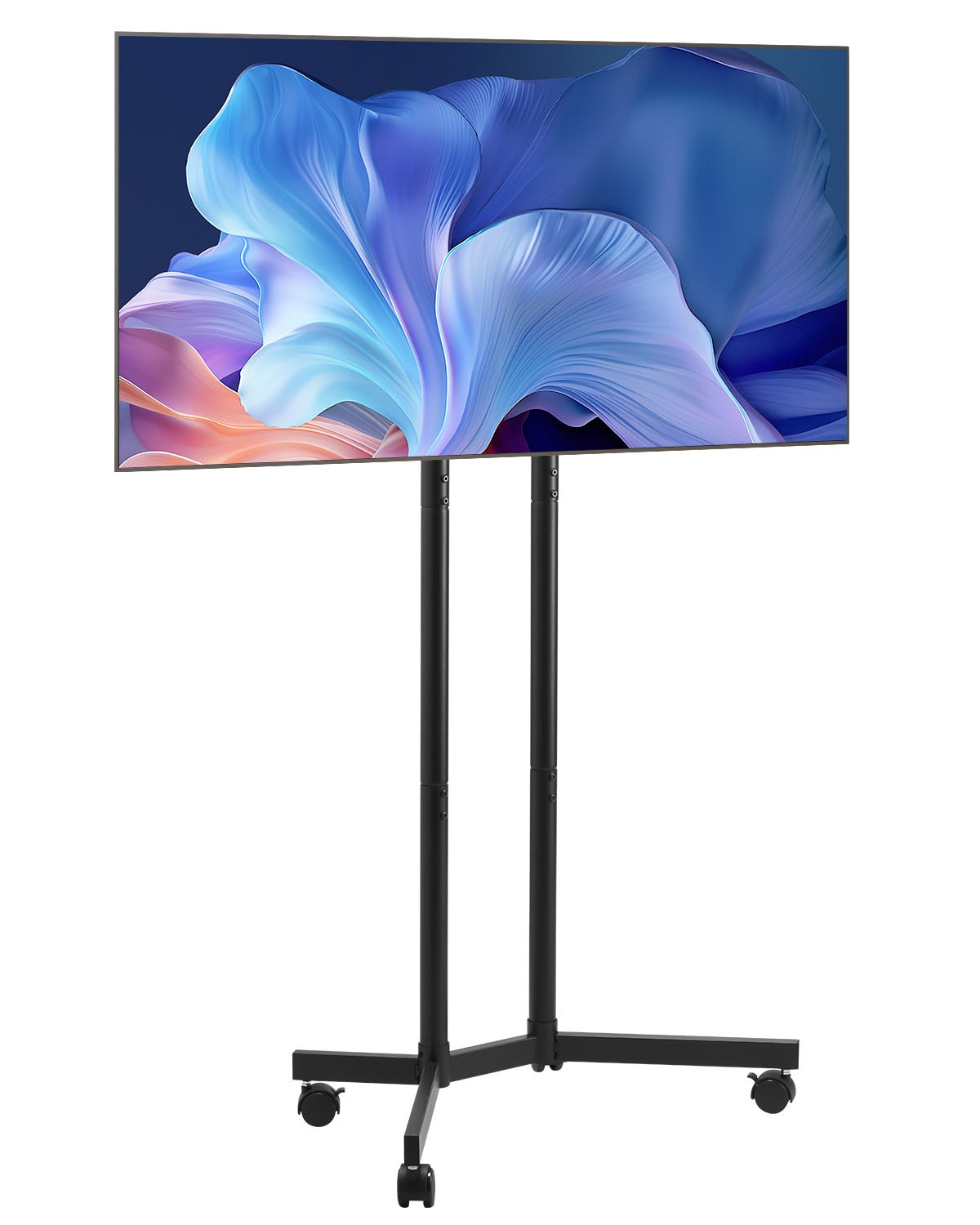 Soporte de TV universal para piso con montaje, giro de 70 grados, 9 niveles de altura Soporte de TV universal para piso con montaje, giro de 70 grados, 9 niveles de altura