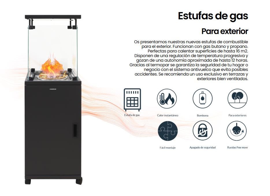 Fogão a gás para exterior PG-QH13 - 13kW - 16m² - 16m² - 16m². - 5