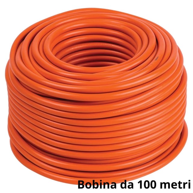 Elettroutensile cavo multipolare flessibile antifiamma arancio gommato per impianti *** lunghezza : metri 100, sezione conduttore : 2x1,5mmq