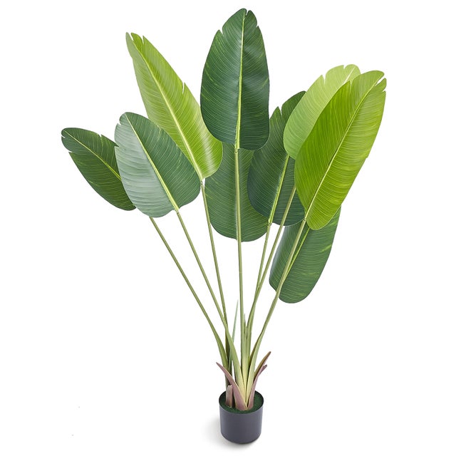 Arbre paradis artificiel SucceBuy 1,5 m haut,matériau PE,protection anti-basculement,arbre artificiel vert réaliste pour la maison,le bureau