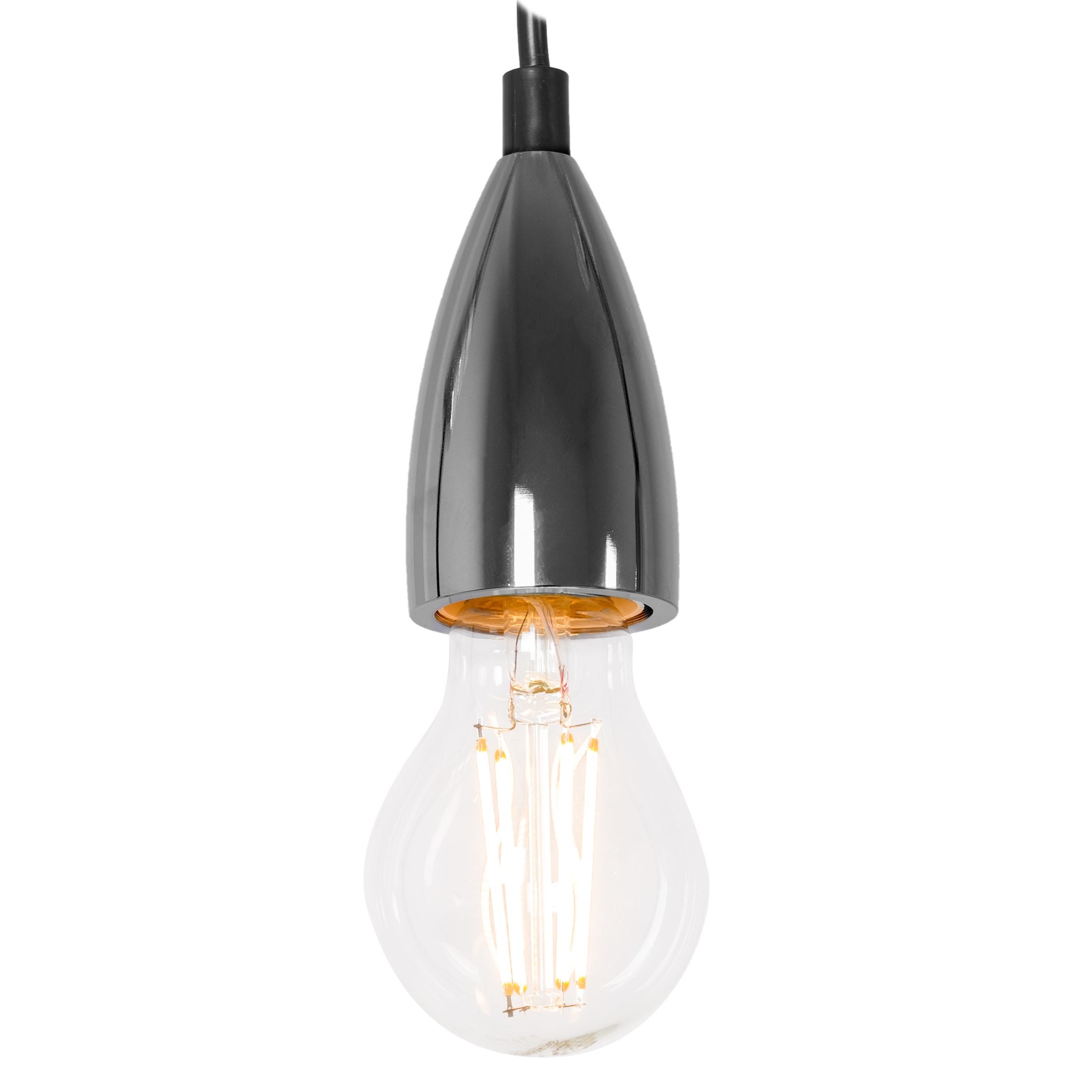 Lampa Sufitowa Wisząca Toolight App357-1Cp Czarny Chrom