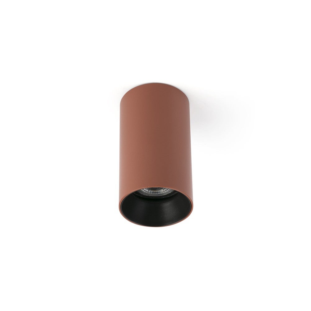 Faro Barcelona - Lampa sufitowa Stan GU10 max 5W - Metal malowany, montaż sufitowy, żarówka nie jest dołączona - Terakota