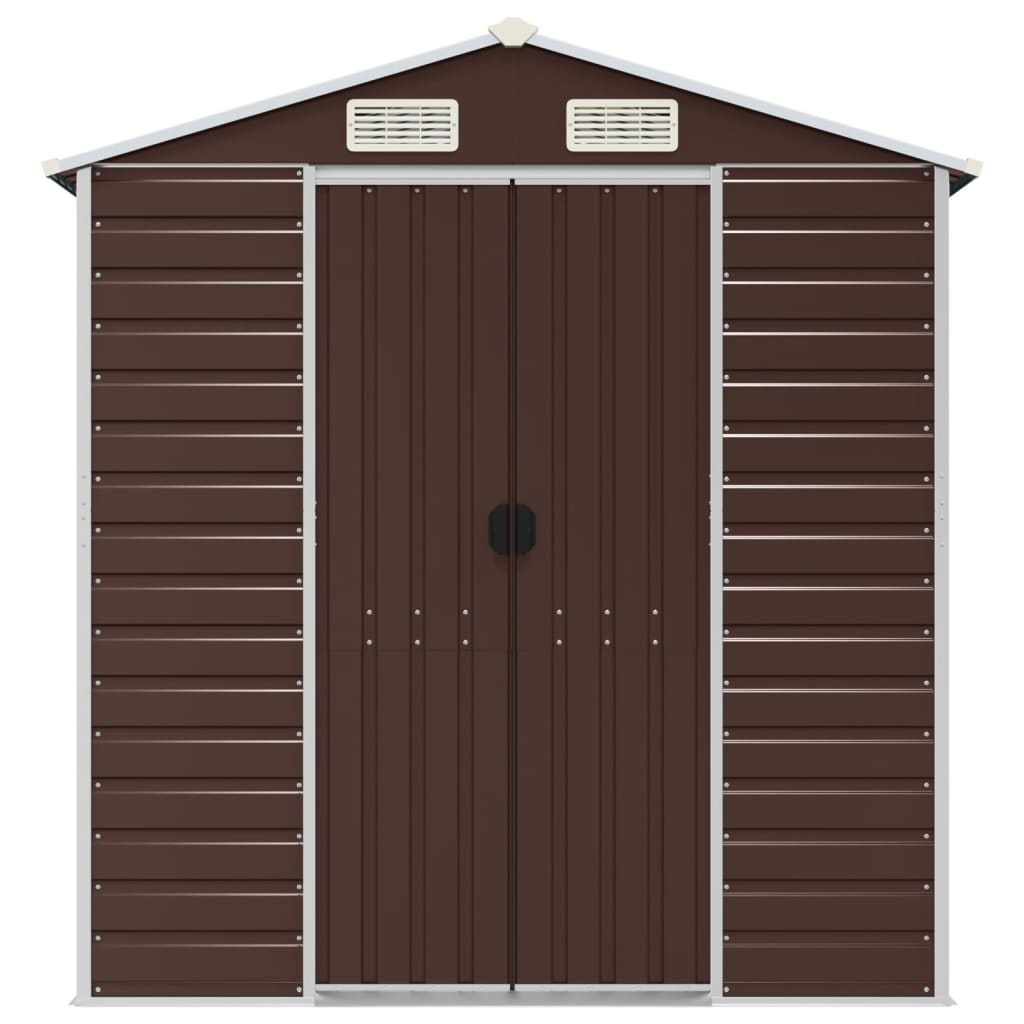 Maison Exclusive - Abri de jardin marron 191x810x198 cm acier galvanisé - 4