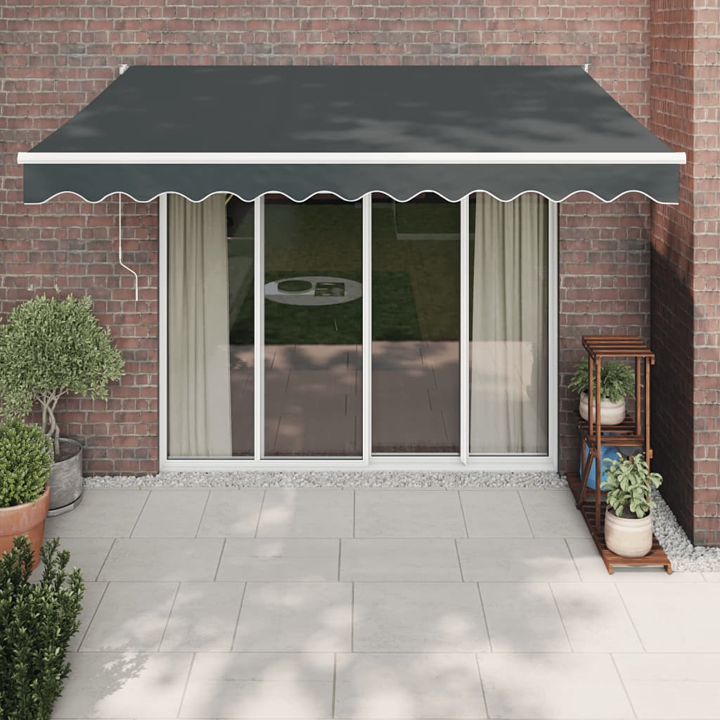 Toldo retráctil automático antracita 3,5x2,5