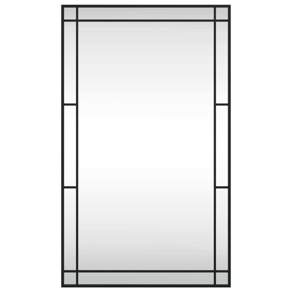 Miroir mural，Miroir Entrée Maison Salle de Bain，Décoration Miroir noir 60x100 cm rectangulaire fer740239 - 3