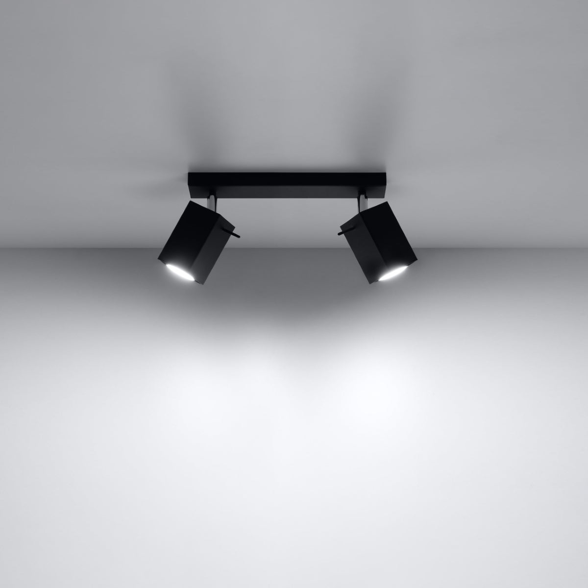Plafon BRIOW 2 czarny LED 3000K - 30x6x16cm Sollux