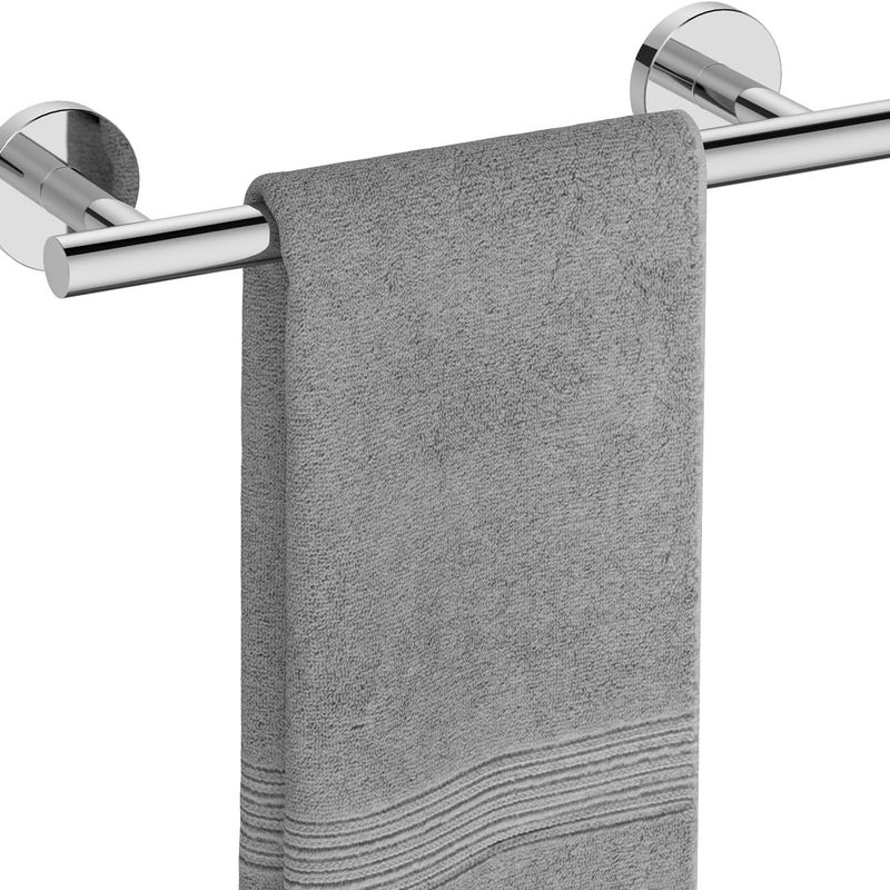 Wieszak na ręczniki ze stali nierdzewnej, odpowiedni do łazienki lub kuchni (30 cm, błyszczący srebrny)