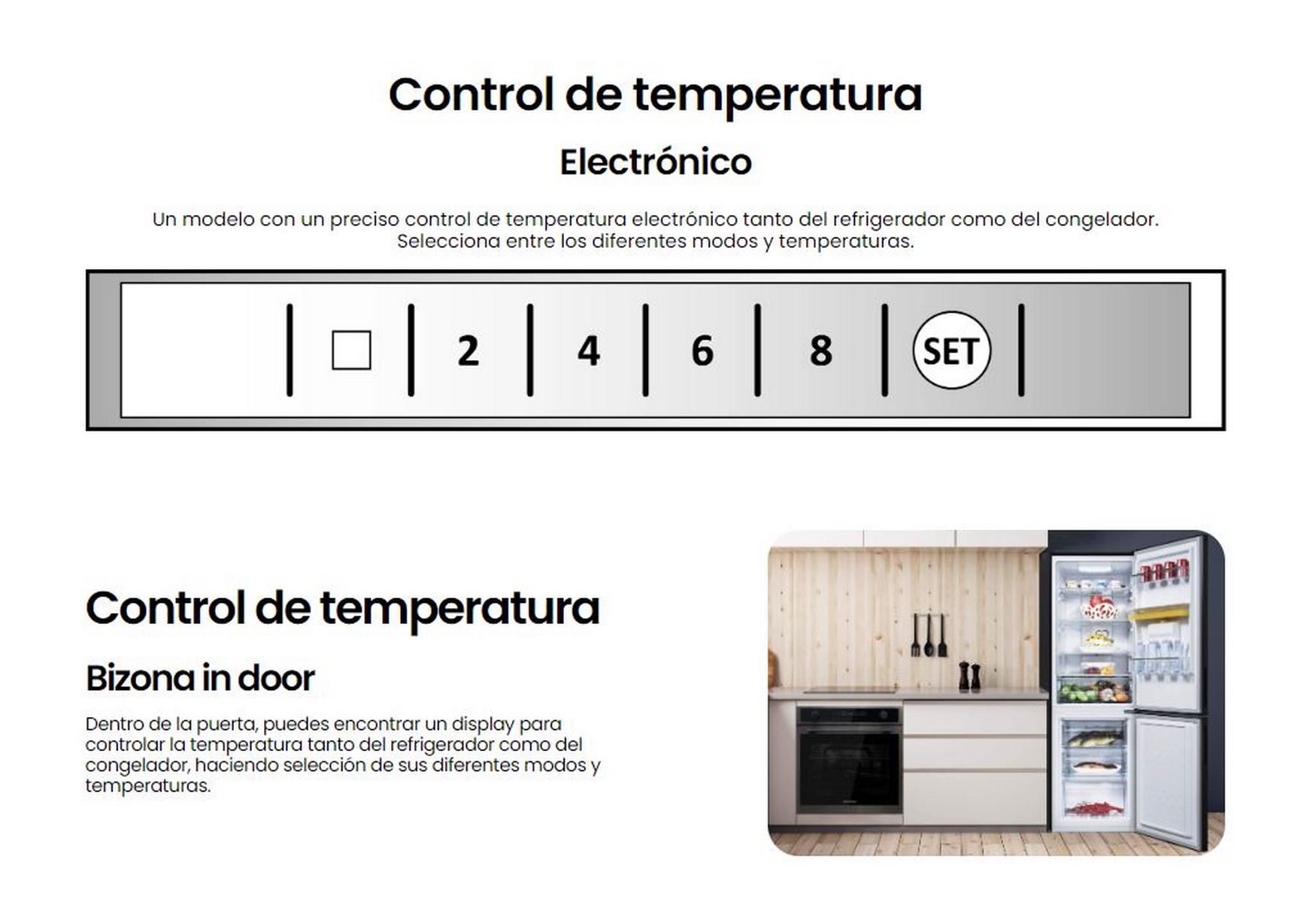 Frigorífico combinado Infiniton FGC-A174ND, 231 l, 170 cm, Total No Frost, E, Dispensador de água, Dark Inox - 6