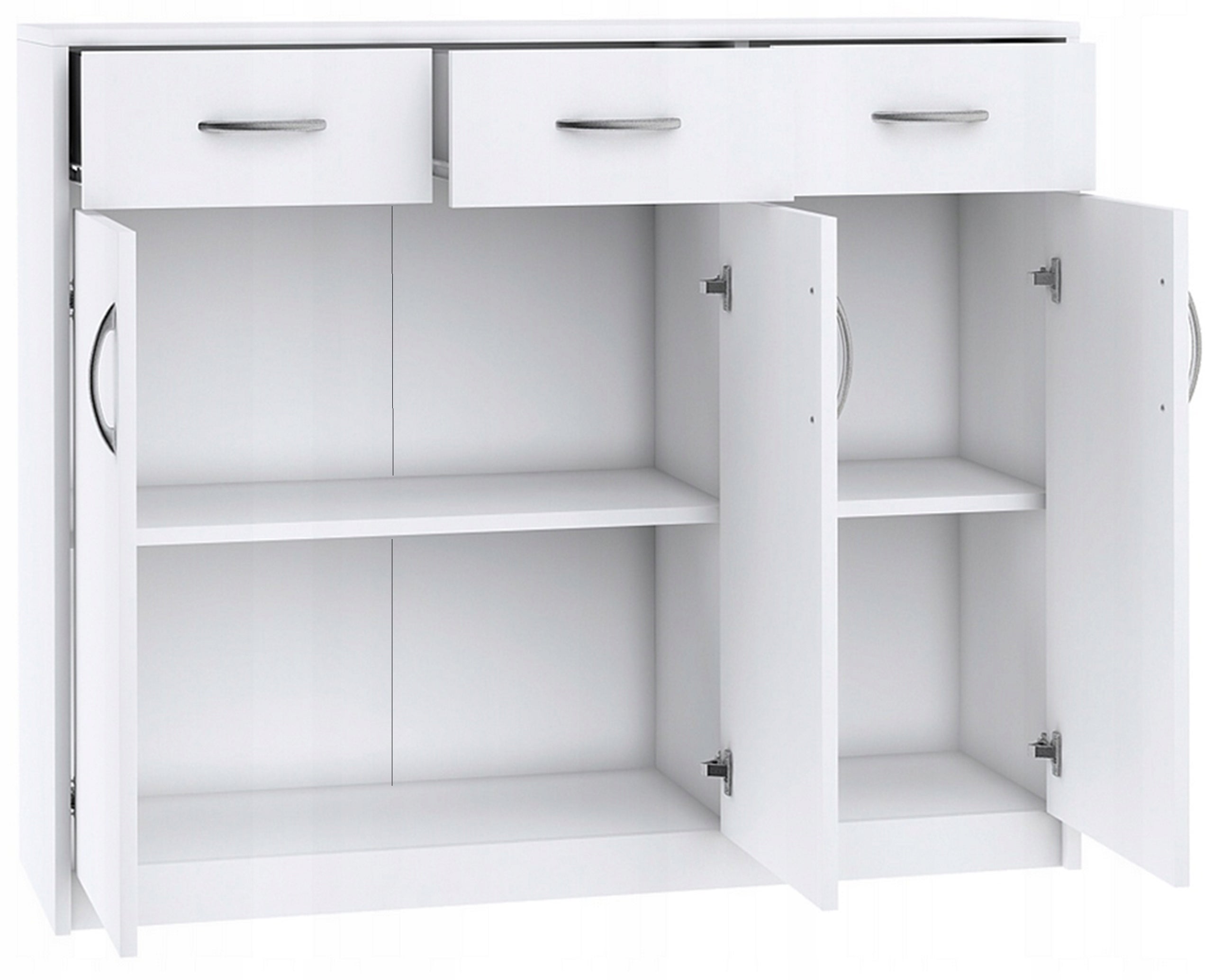 Komoda szafka 3D3S BIAŁA 110cm szuflady regał - 2