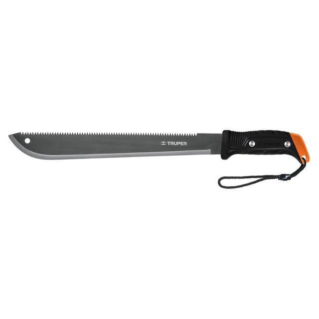 Machete Doble Filo 45cm 2 en 1 Truper Sierra 5Dpp Ergonómico