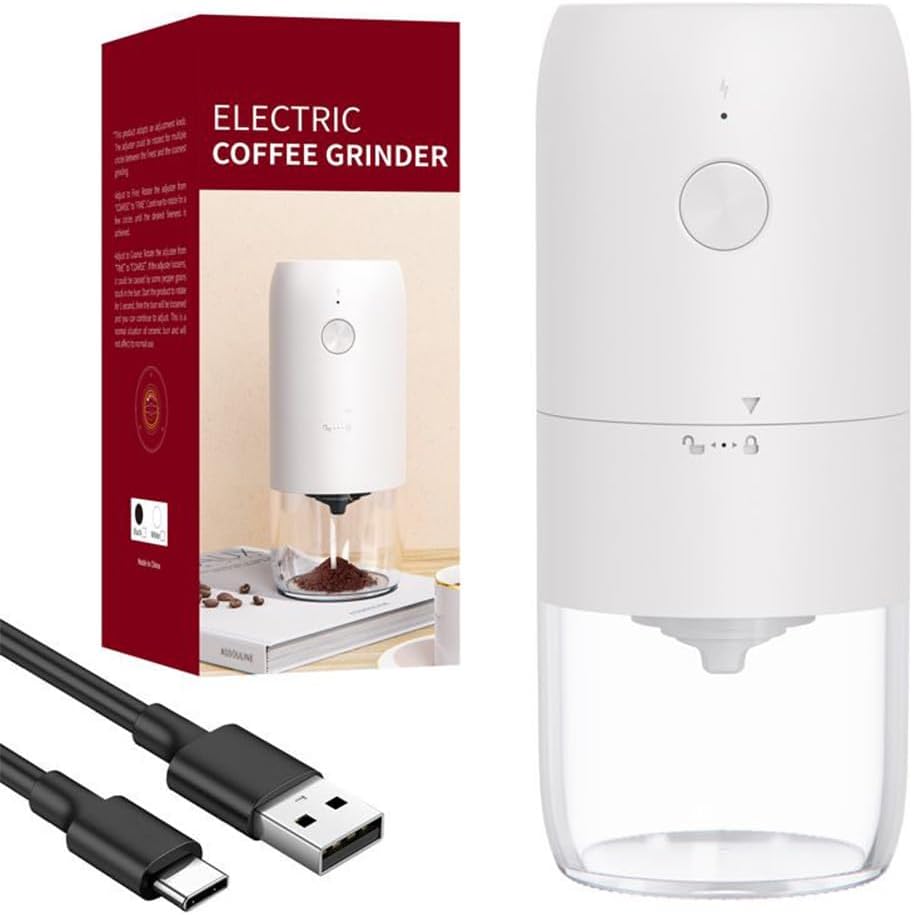 Moulin à Café électrique Portable Rechargeable - Broyeur Céramique Réglable - Capacité 25 G