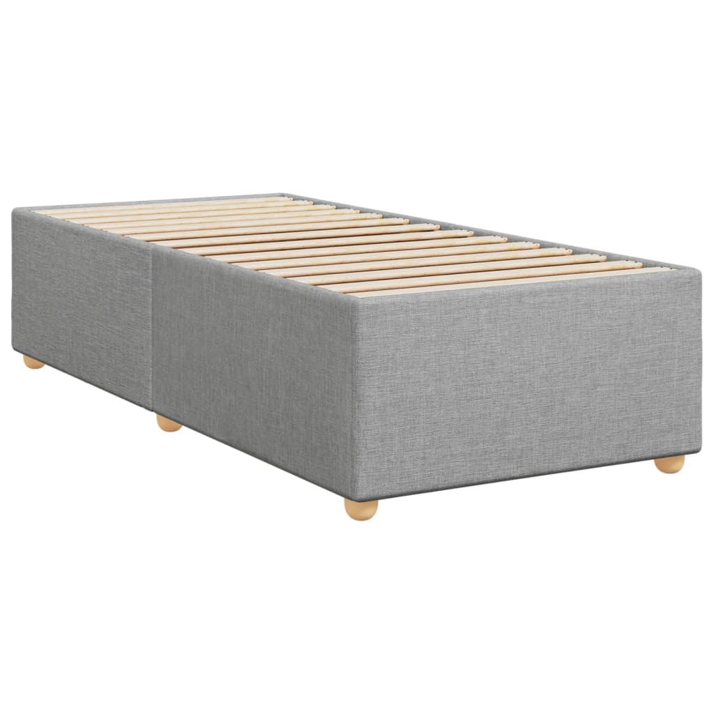 Cadre de lit sans matelas, en tissu, gris clair, pour la chambre, 100 × 200 cm - 3