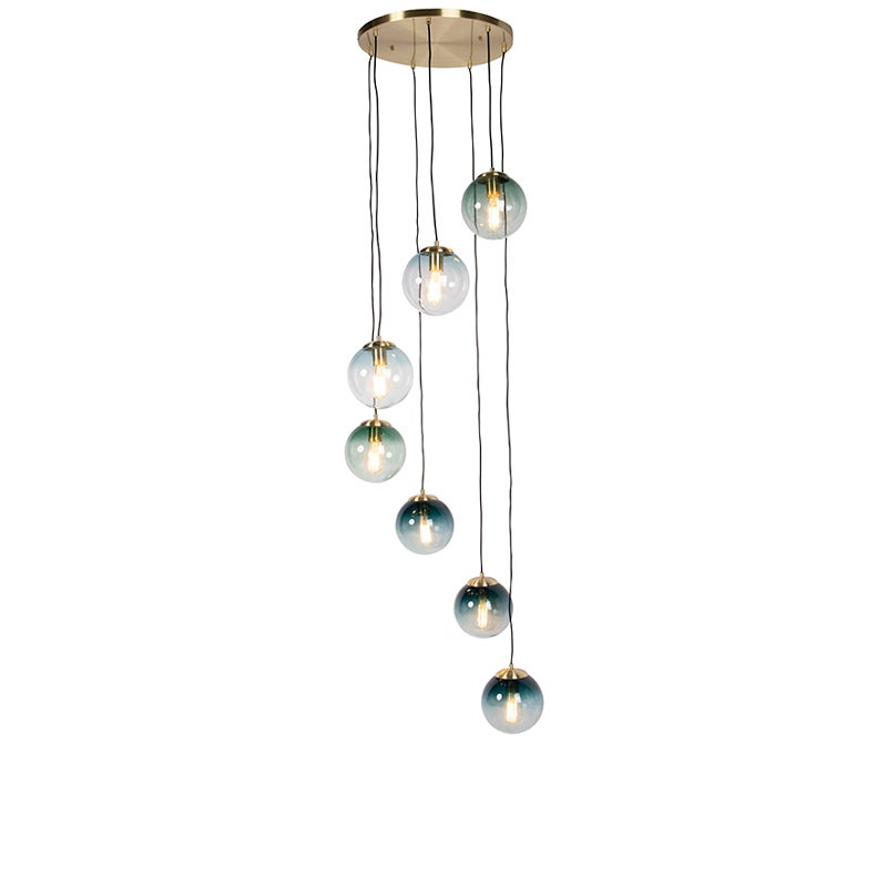 Inteligentna lampa wisząca mosiężna 7-punktowa z WiFi ST64 - Pallon