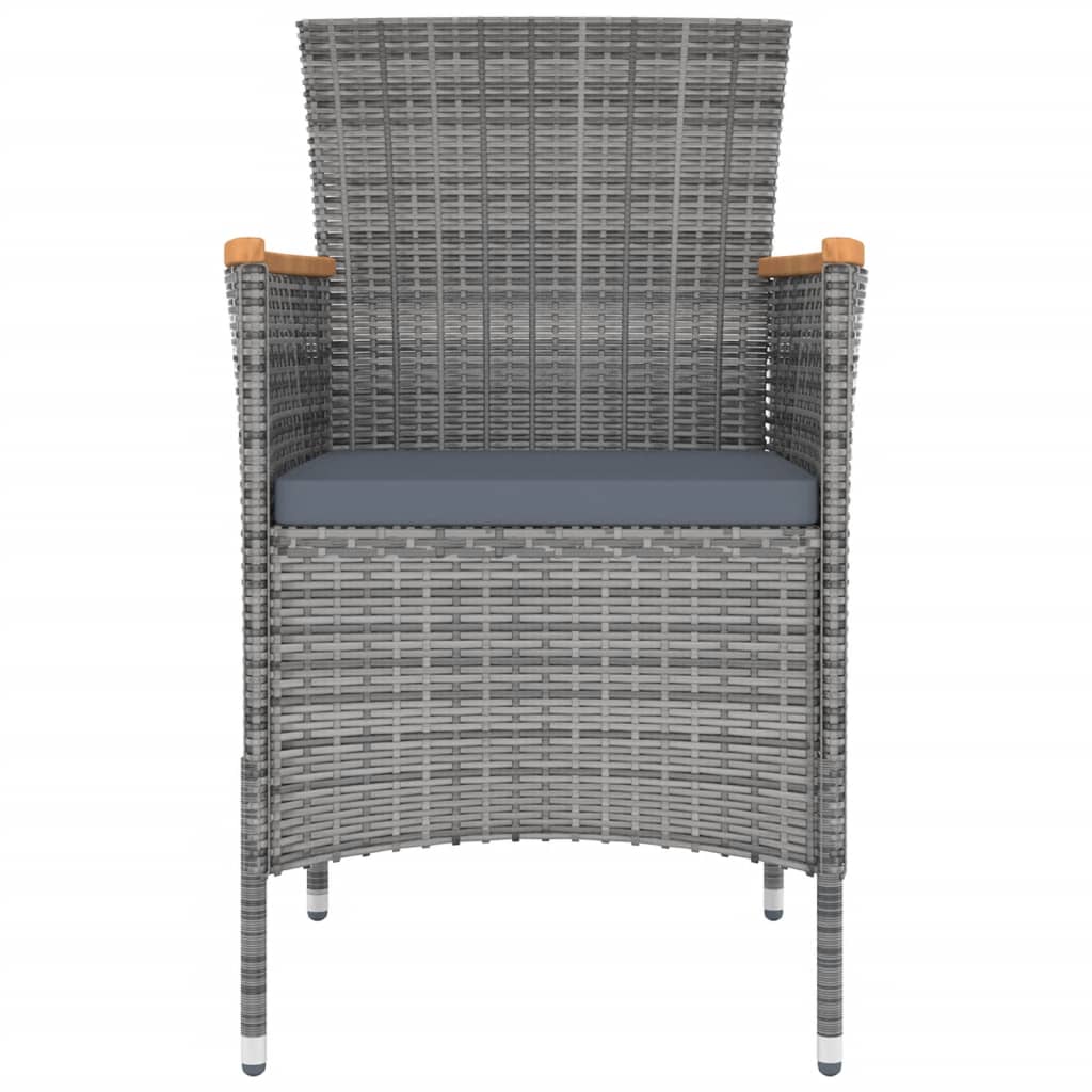 Maison Exclusive - Chaises à manger de jardin lot de 4 Résine tressée Gris - 3