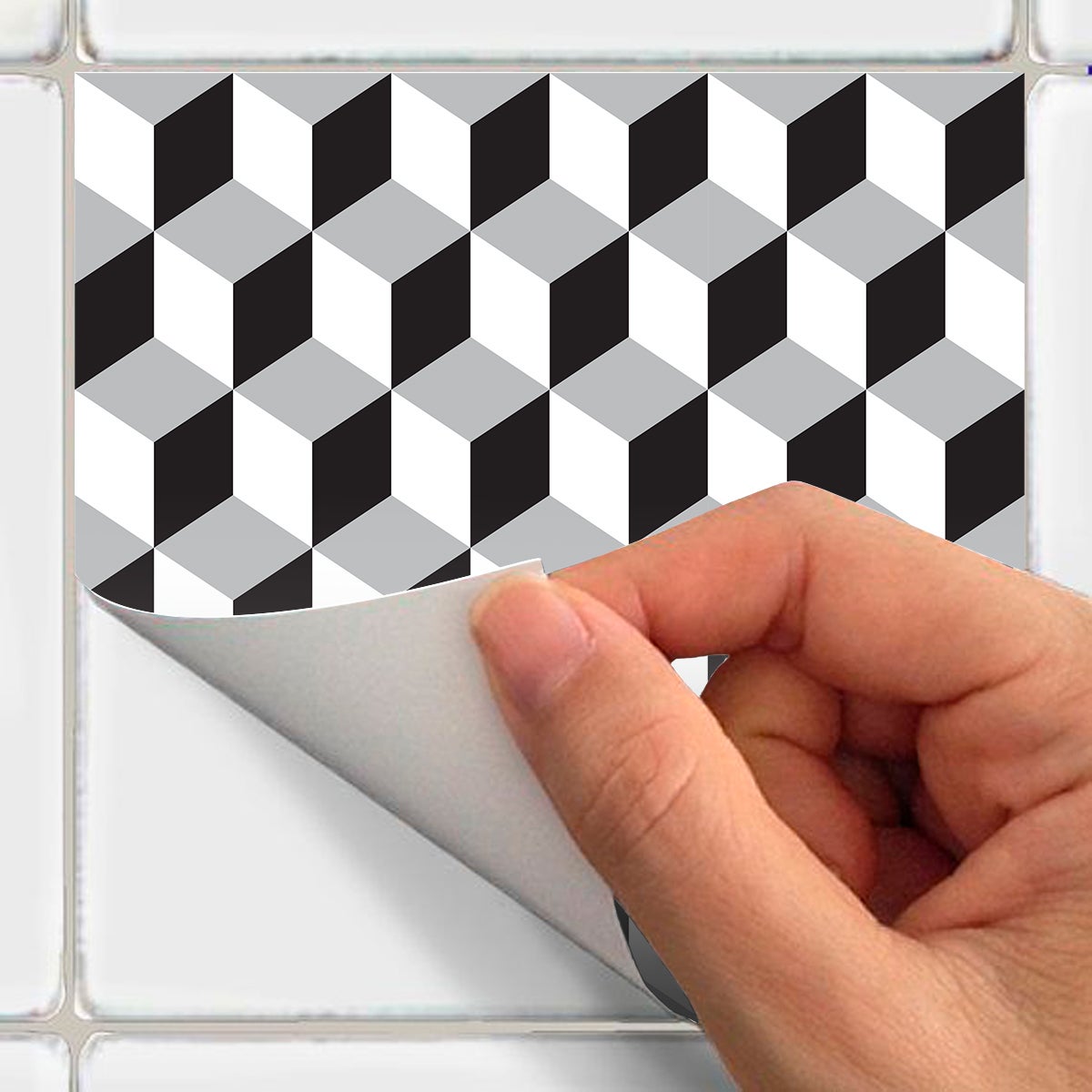 24 adesivi piastrelle di cemento geometrico Jalia - Sticker adesivo - adesivi murali - 24stickers20x20cm - 4