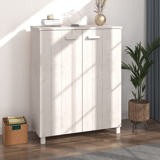Armoire à chaussures HAMAR Blanc 85x40x108 cm Bois de pin | Leroy Merlin