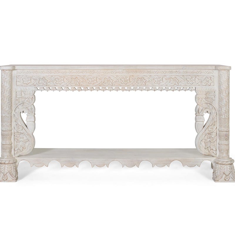 Konsola z drewna manguier blanc vieilli