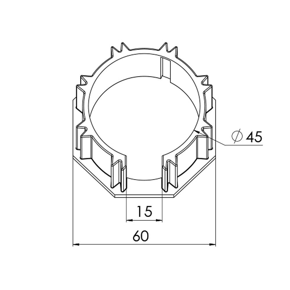 Kit adaptateur pour moteur de volet roulant radio Ø 45 mm dans tube OCTO Ø 60 mm - 3