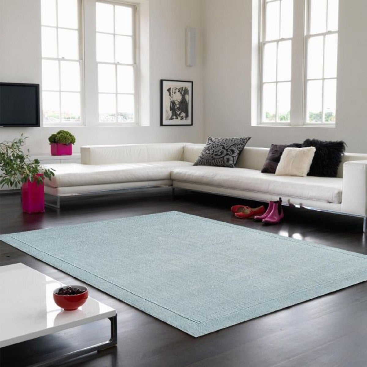 Tapis uni pure laine tufté CANDY 60x120 cm - 2