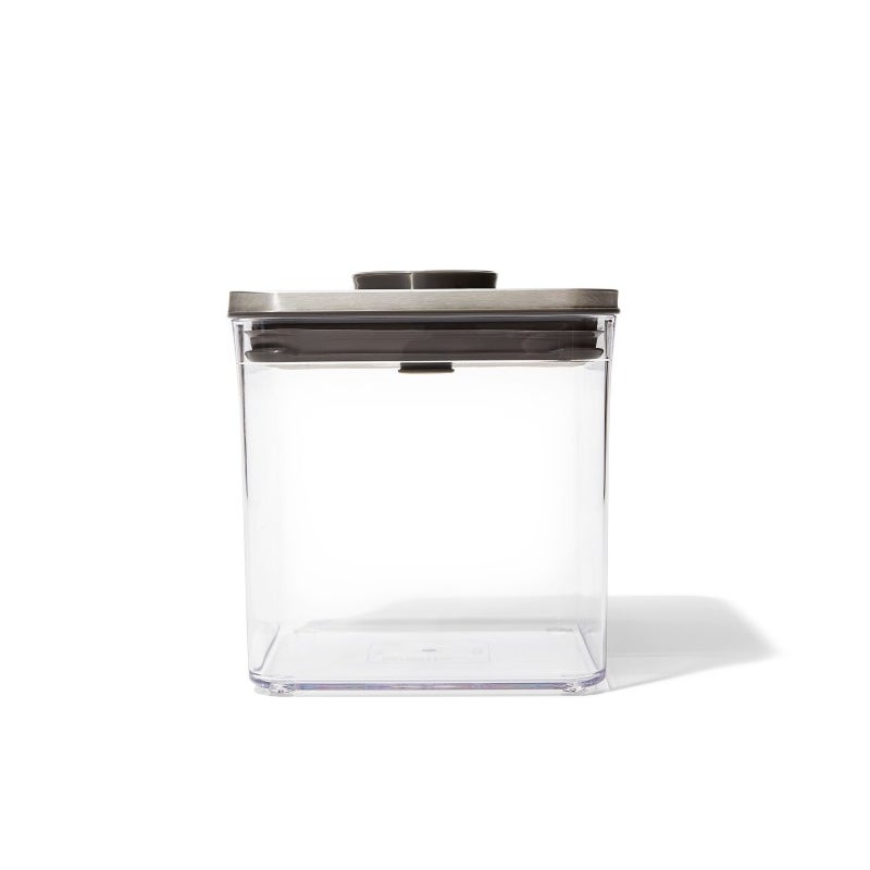 OXO pojemnik kwadratowy 2,6 l, stalowy, Steel