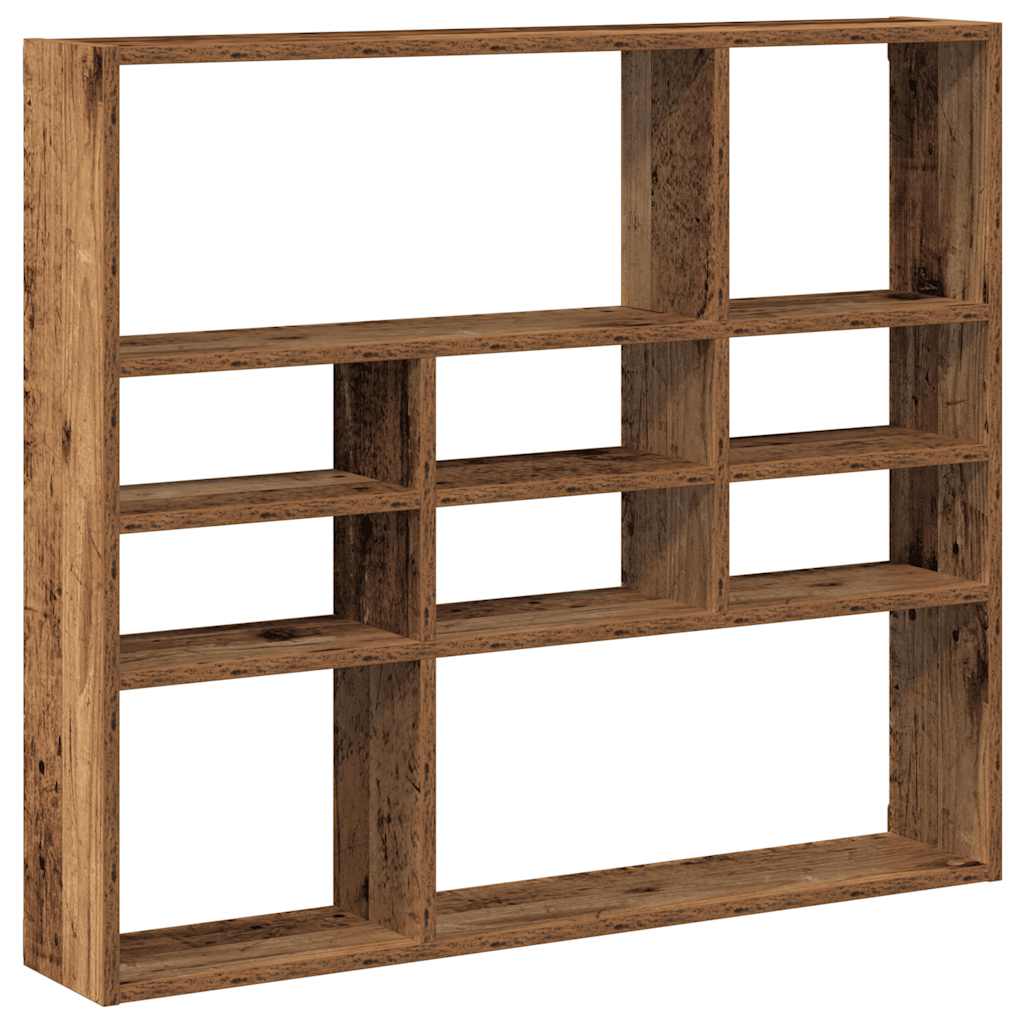 Estantería pared madera contrachapada madera antigua 90x16x78cm- comfortxl