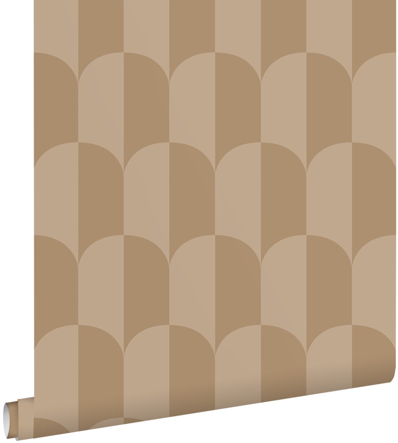 Tapeta motyw art déco ciemny beż - 50 x 900 cm - ESTAHOME