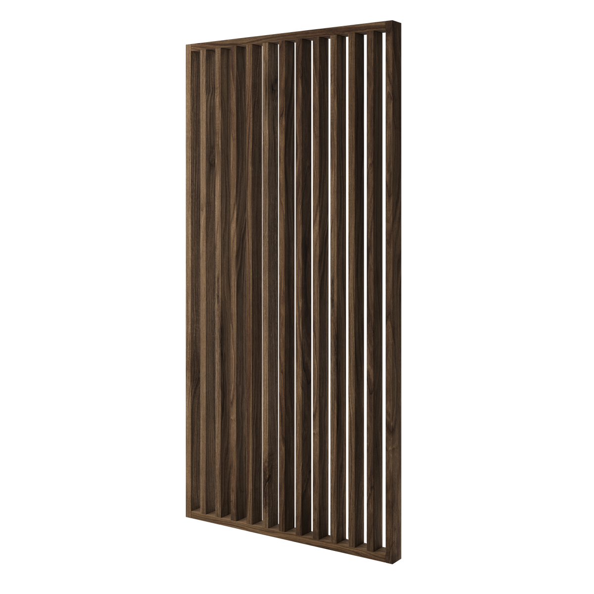 ŚCIANKA Z LAMELI - GOTOWY ZESTAW - ORZECH KLASYCZNY - LAMELE3D - 195 cm - Pod kątem 45°