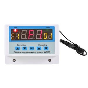 Termostato Digitale W3230 LED - 110V-220V 20A Con Sensore Impermeabile NTC10K, Controllo Temperatura -55~120°C