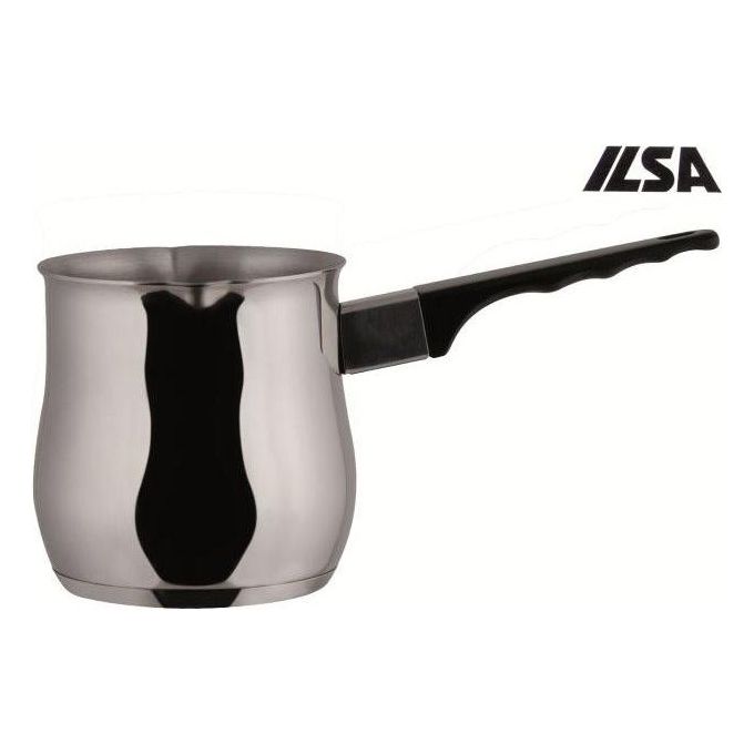 Cafetière Turque Ilsa Omnia - Compatible Induction, Inox 18/10 - 4 Tasses - Design Argenté