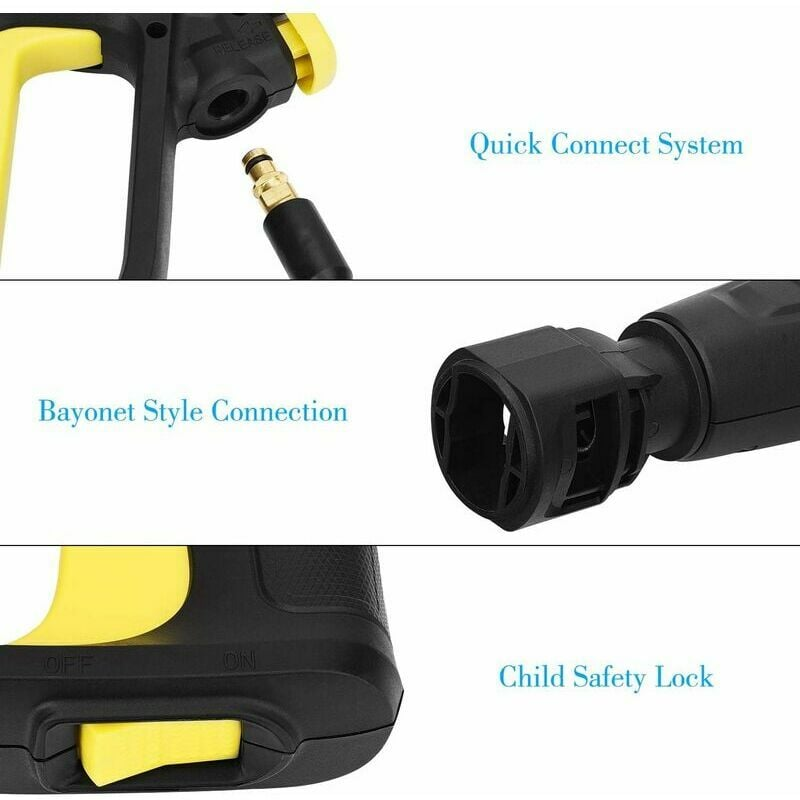 Pistolas de pulverização e pistolas de reposição para lavadoras de pressão Karcher K2 K3 K4 K5 K6 K7. - 4