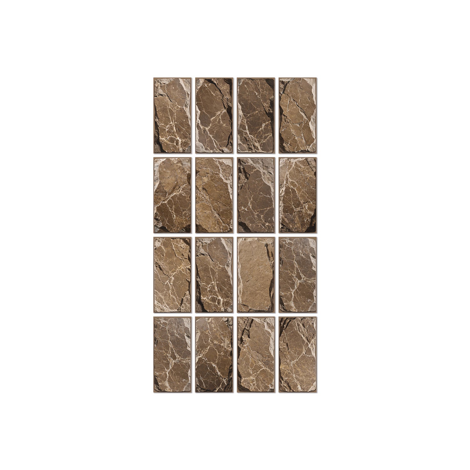 Lot de 16 panneaux muraux autocollants, carreaux de crédence en PVC, autocollants muraux 3D, imperméables et résistants à la chaleur, 20,32 x 10,16 cm - 7