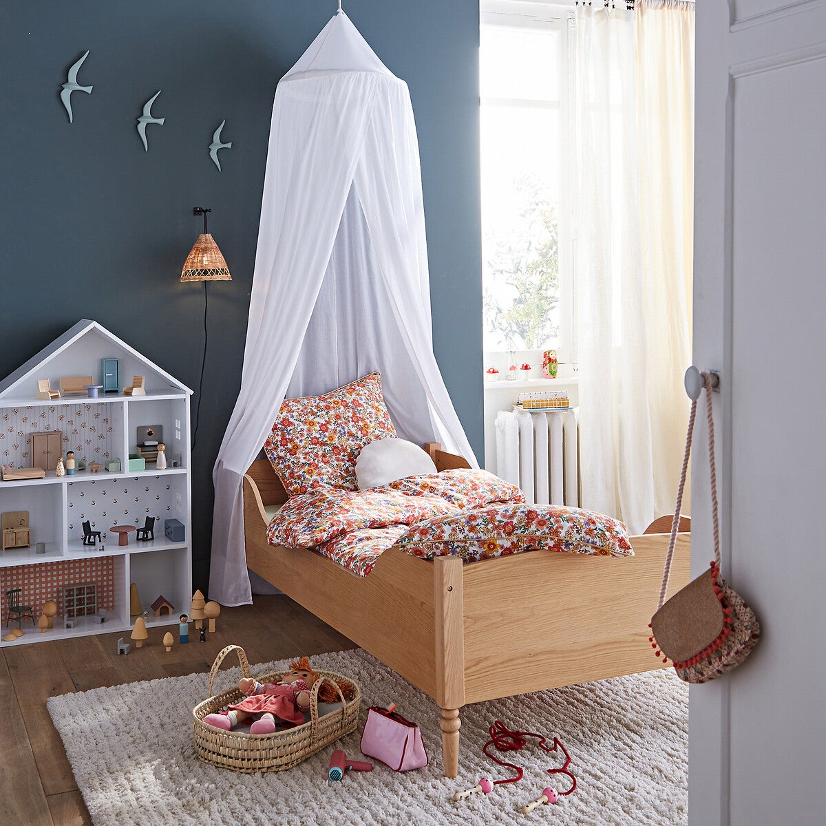 Housse de couette coton lavé, Meredith - Imprimé fleurs - 140 x 200 cm - 3