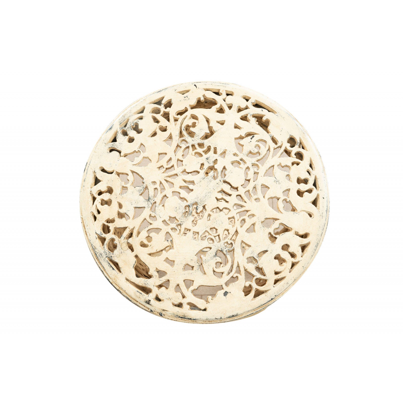 BISCOTTINI Table - Fonte avec finition antique - Table de jardin - Terrasse - Balcon - Extérieur - Table basse - 60x70 cm - 3