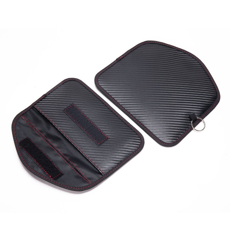 XFSRG Lot 2 Étuis Anti-RFID Clé Voiture Fibre De Carbone - Protection Contre Piratage