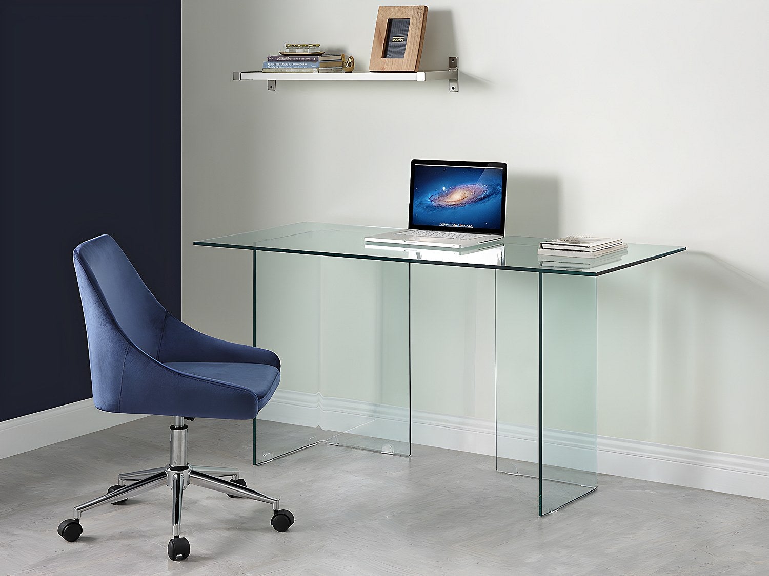 Bureau CLARISSA - Verre trempé - Transparent - 5