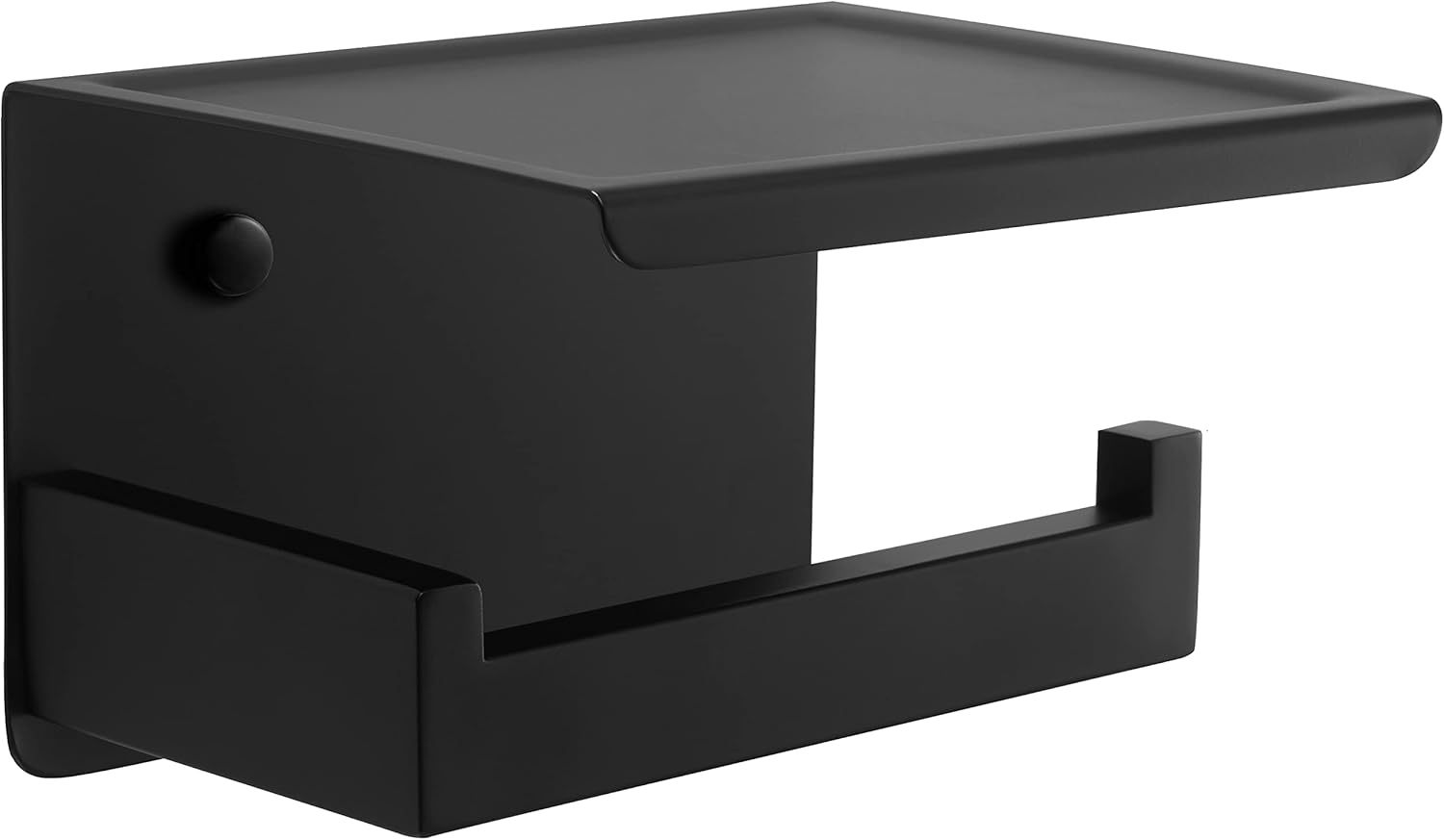 Czarny samoprzylepny uchwyt na papier toaletowy z półką, ścienny uchwyt na papier toaletowy do łazienki, stal nierdzewna SUS 304, uchwyt na rolkę papi