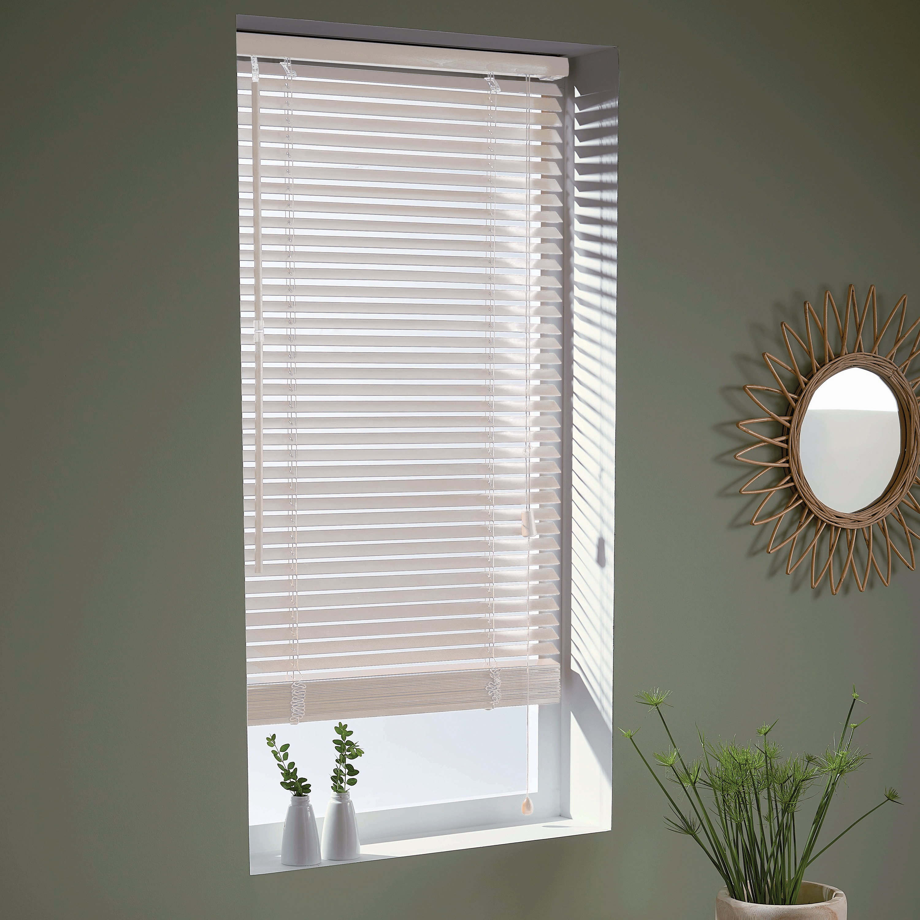 Estore laminado de madeira branco RUSHMORE - 27 mm - 80 x 250 cm - INSPIRE - 5