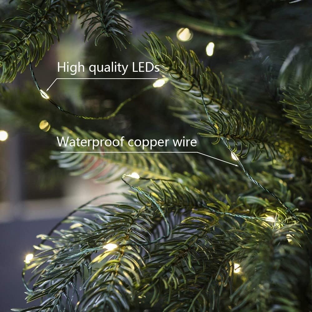 Guirlande lumineuse 200 m 2000 LED fil de cuivre vert étanche intérieur/extérieur avec télécommande, lumière chaude. - 3