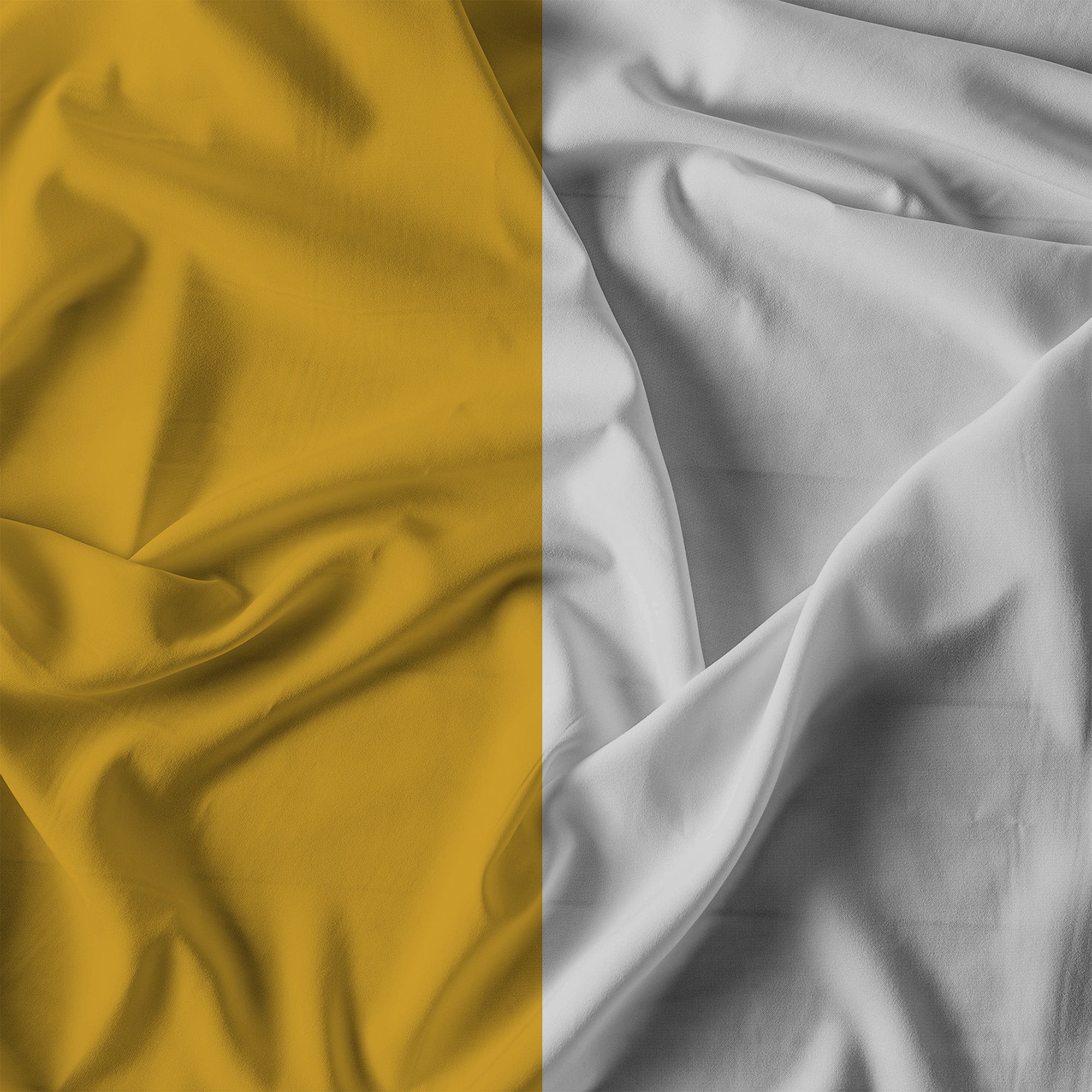 Housse de couette moutarde/gris clair, 1 place et demie - taie d’oreiller 52x82cm - 4