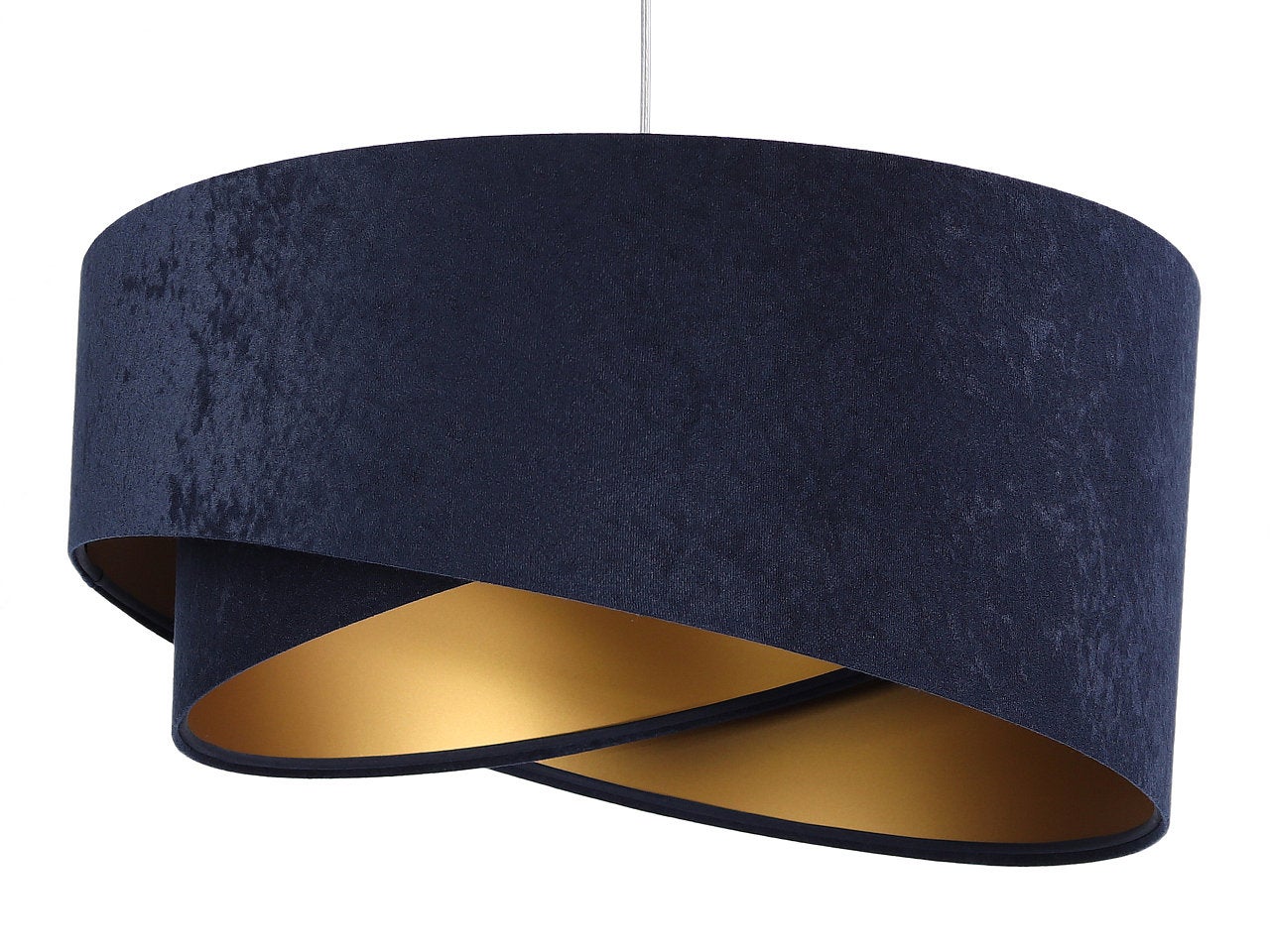 Lampa wisząca GEMSTONE granatowa/złota