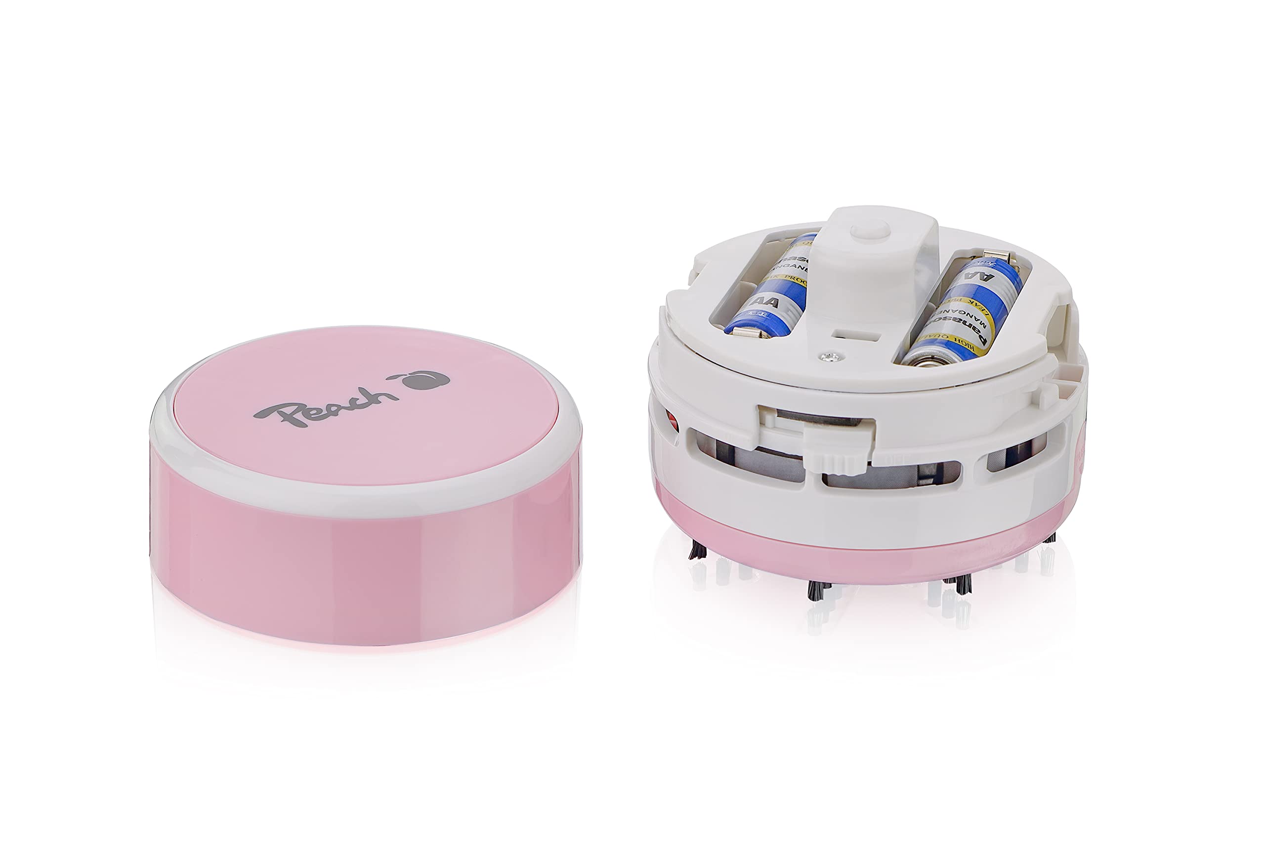 Peach Mini aspirapolvere - funzionamento a batteria (2x AA) - elevata potenza di aspirazione - rosa - PA105, 1 pezzo - 3