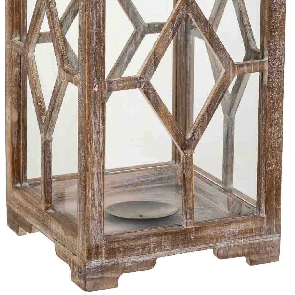 Farol de madera 21x21x60h cm - 8