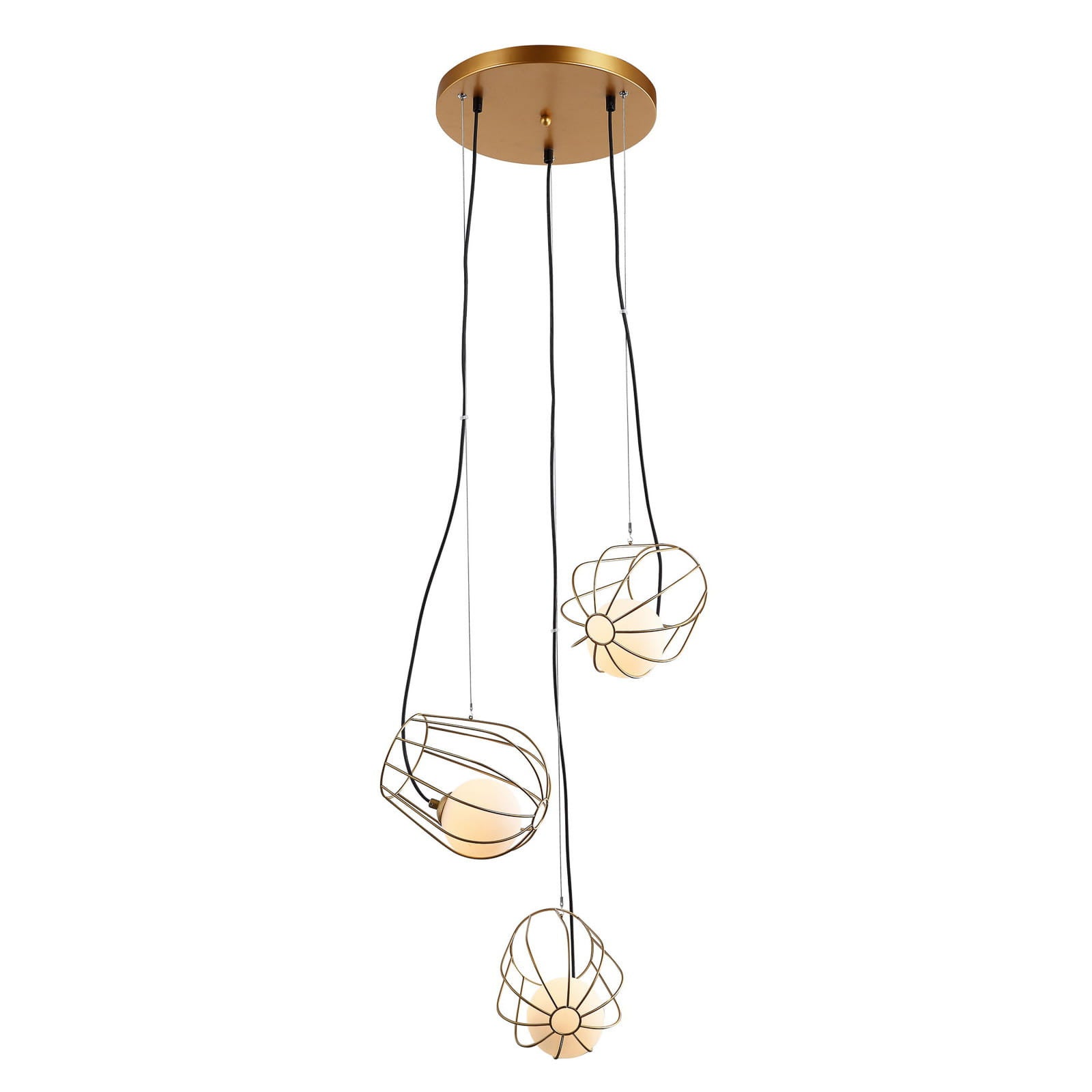 Lampa wisząca Melisa złota 3xG9x25W nowoczesny wym: 115 x 53 x 53 cm metal Italux