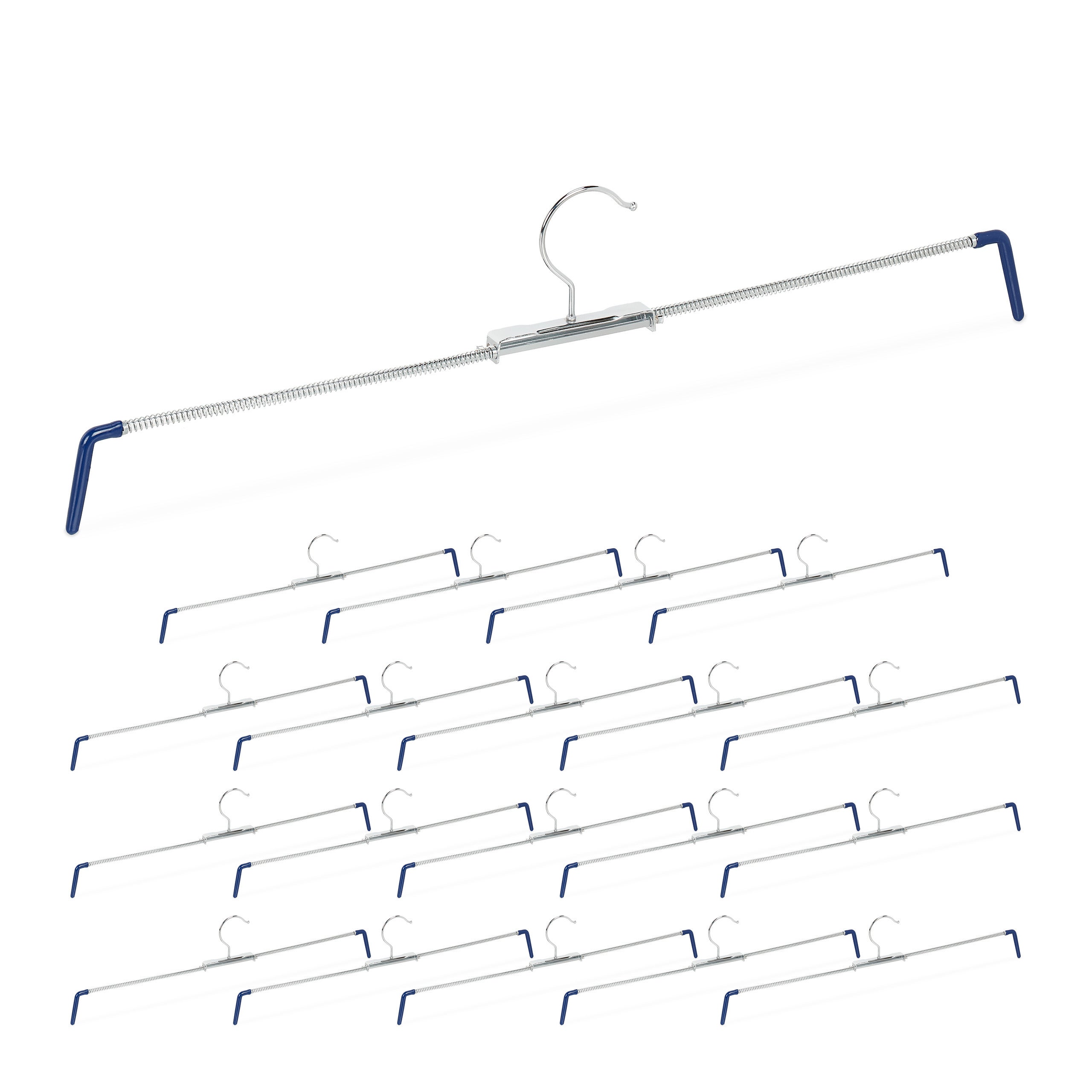 Cintres Avec Pinces Argentés - Lot De 50 - Crochet Rotatif 360° - Charge Max 3 Kg Chacun