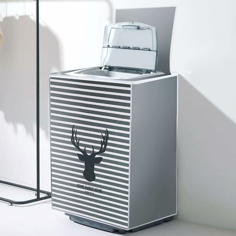 Housse anti-poussière pour machine à laver motif de dessin animé de protection solaire étanche adapté à la machine à laver à pulsateur - 2