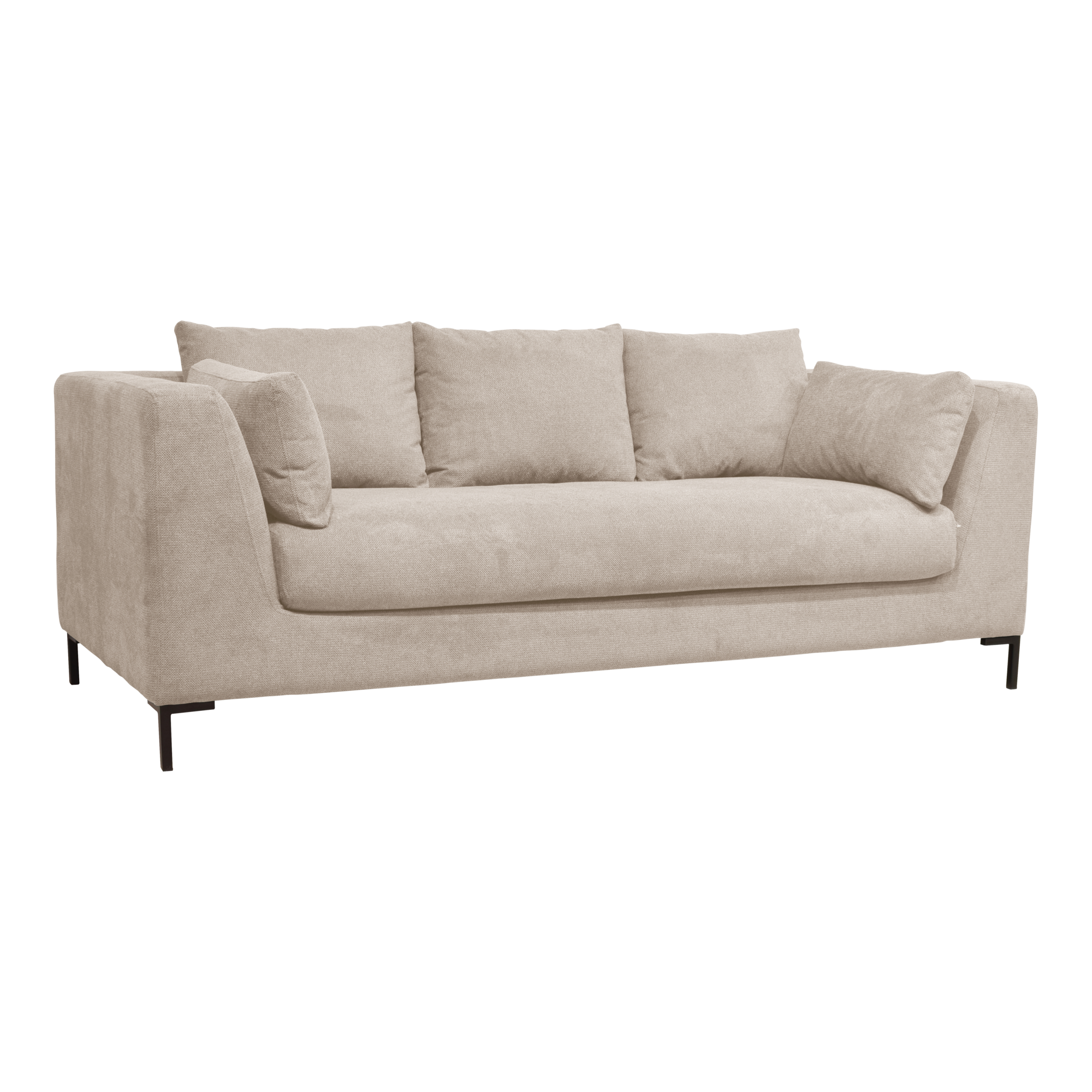 Canapé 3 Places Bretz – Tissu Velours Rouge – Occasion