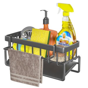 Porte-éponge Pour évier De Cuisine, Organisateur D'évier De Cuisine En Acier Inoxydable Evier Plateau Egouttoir Suspendu Panneau Reglable 95576549