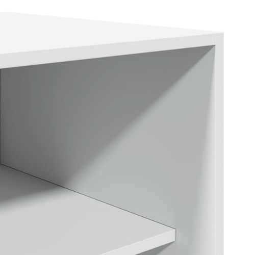 Armoire dressing 2 penderies 1 étagère 100cm - Collection Laker-Blanc - 6