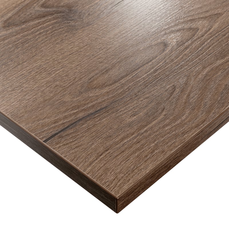 KOLM Blat laminowany dąb czekoladowy 90 x 90 cm do stołu, stolika